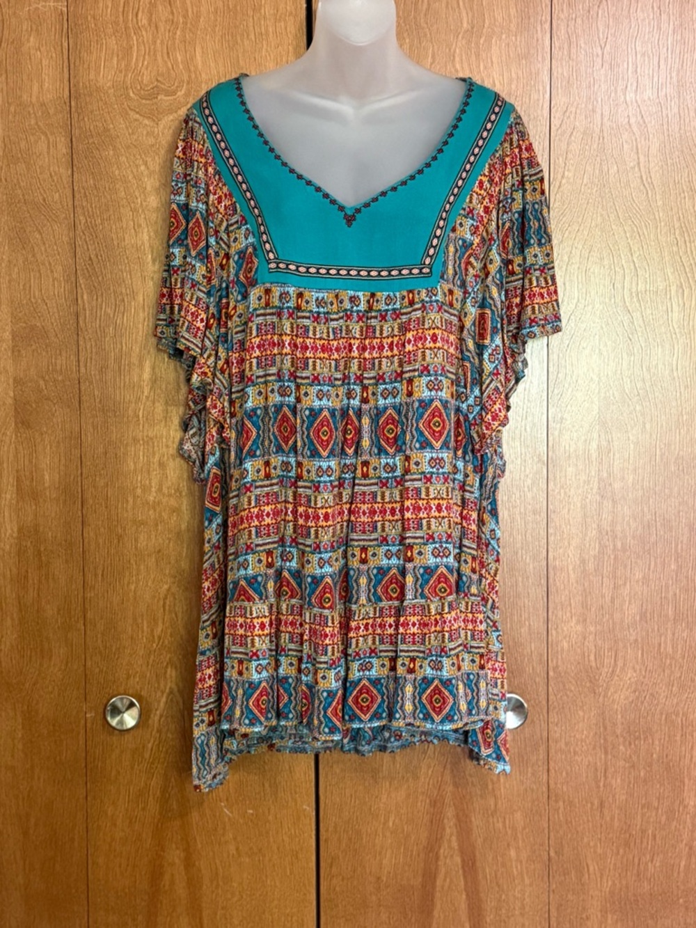Kaktus Boho Baby Doll Dress XXL EUC